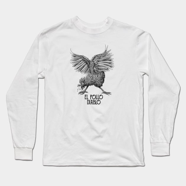 El Pollo Diablo Long Sleeve T-Shirt by mattleckie